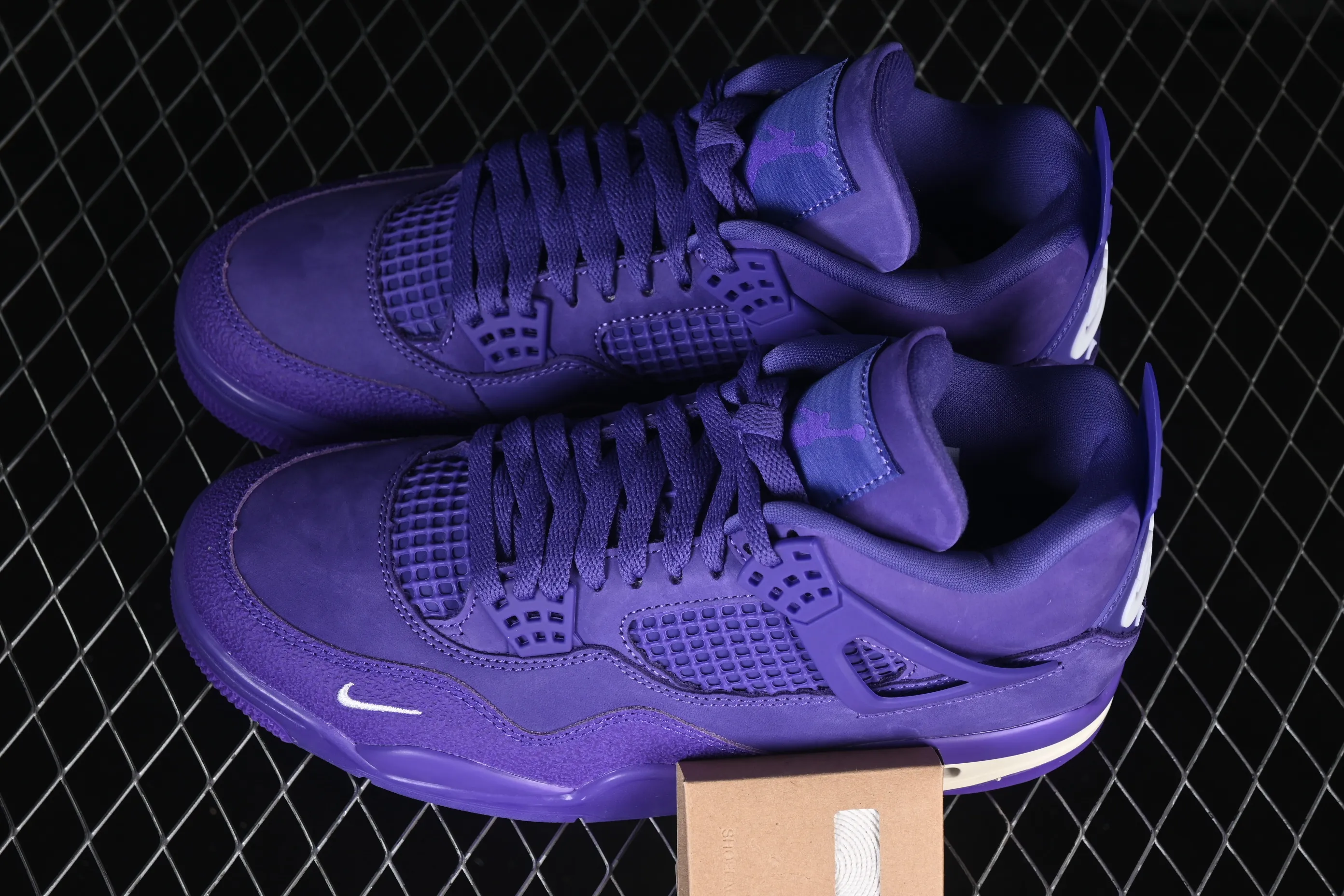All categories Air Jordan Jordan series basketball shoes Air Jordan 4 GX foreign trade version Nigel Sylvester x Air Jordan 4 Retro "Purple" AJ4 Joe 4 joint blue brick HF4340-500